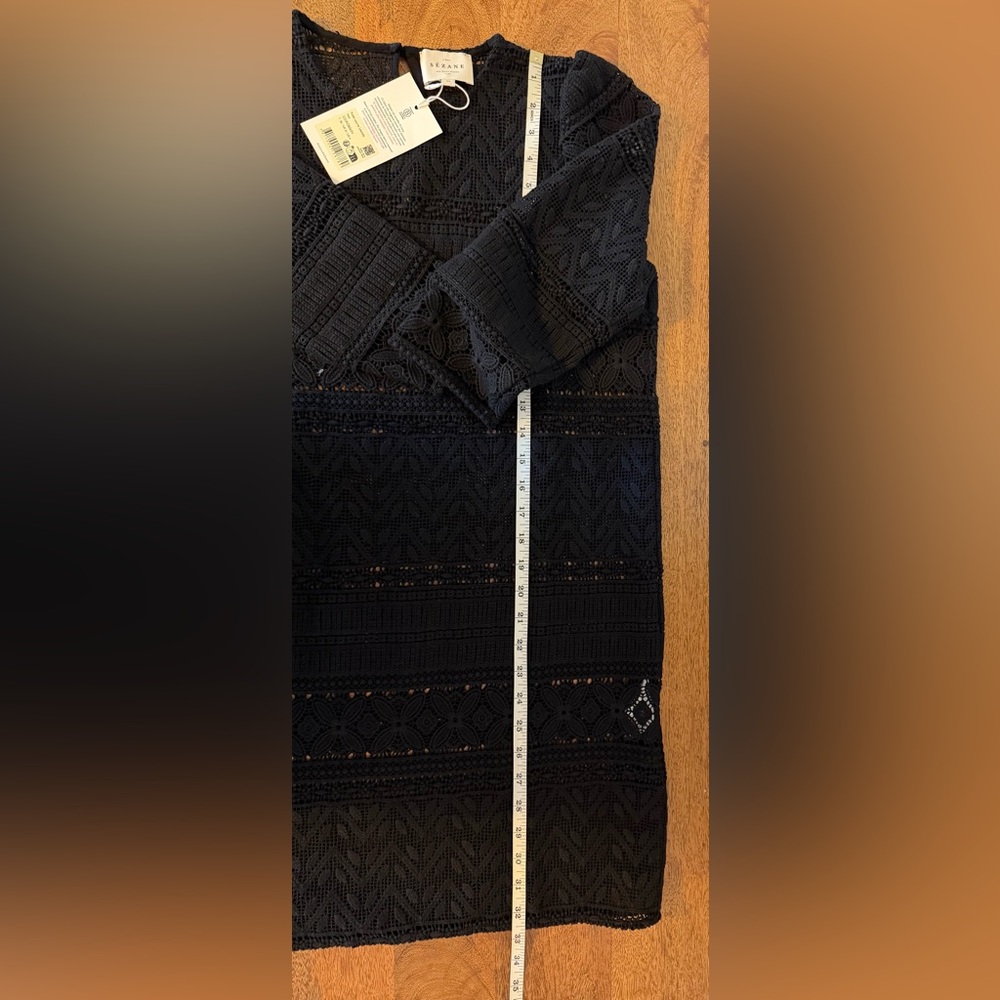Sezane Leonille Dress Black Lace mini - Picture 11 of 12